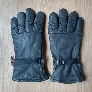 Size 3 Vintage Illinois Glove Company Black Leather Gloves